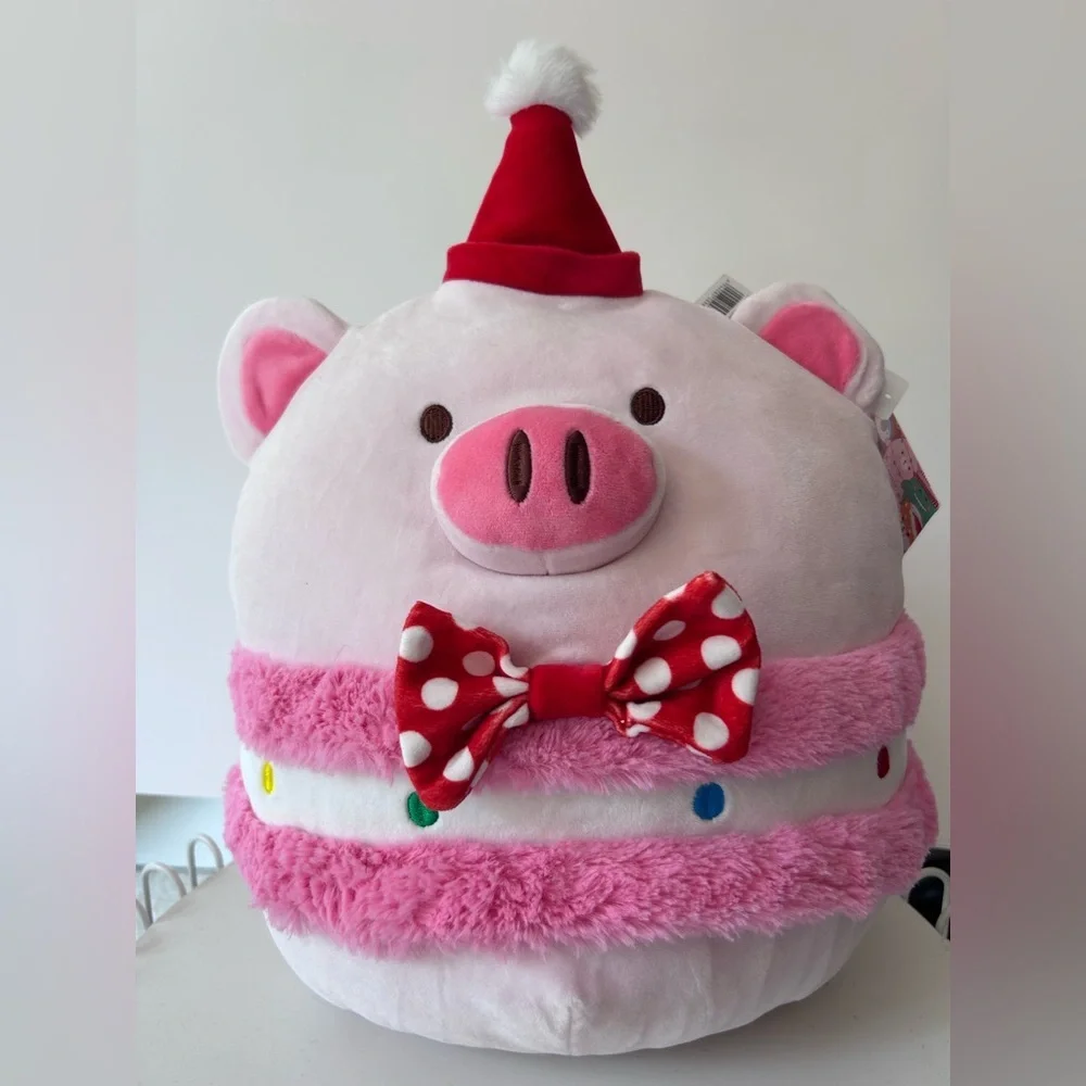 New Miniso Pink Plush Pig with Santa Hat Miniso Christmas Pig  rare
